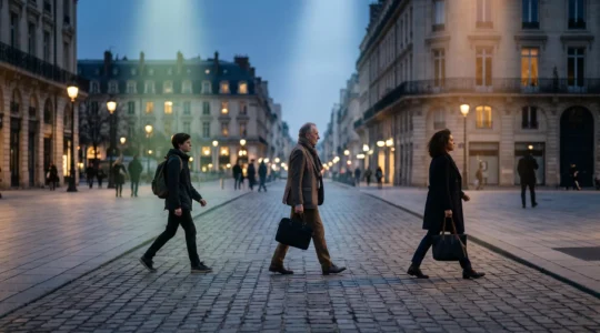 Illustration symbolique de l'intelligence artificielle qui adapte en temps reel un parcours d'achat en ligne a chaque visiteur en France